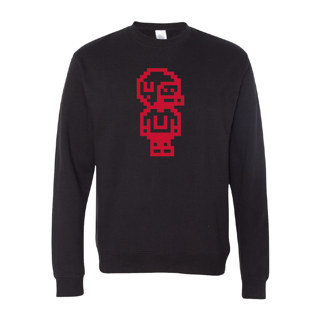 Pixel Football Embroidered Crew Neck Sweatshirt