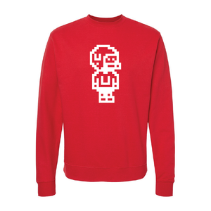 Pixel Football Embroidered Crew Neck Sweatshirt