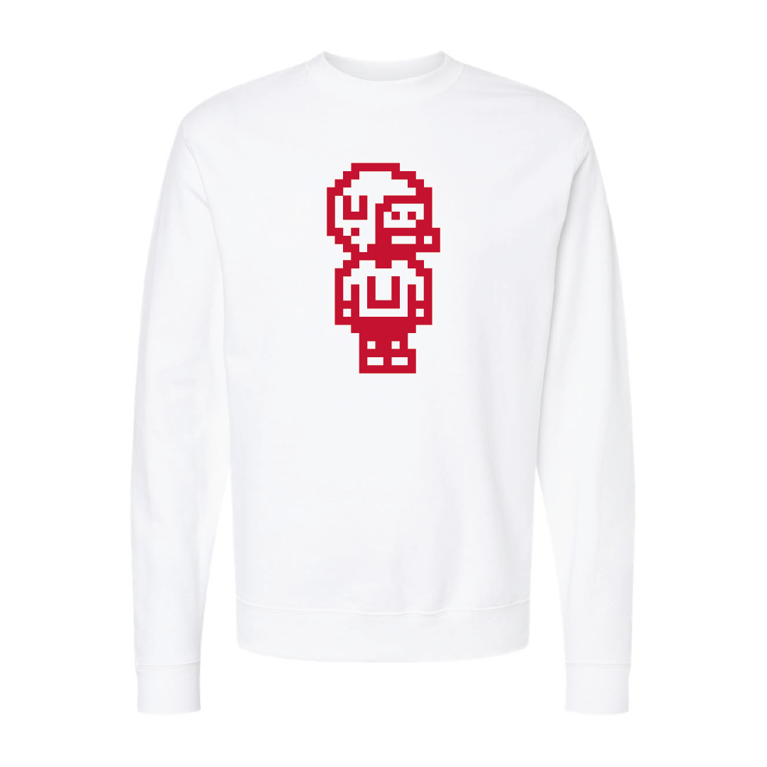 Pixel Football Embroidered Crew Neck Sweatshirt