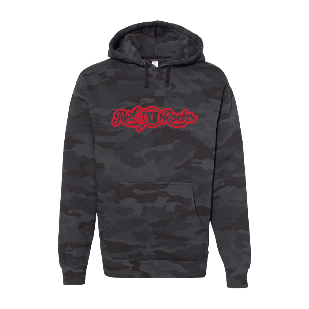 Red Rocks Script  Embroidered Hoodie