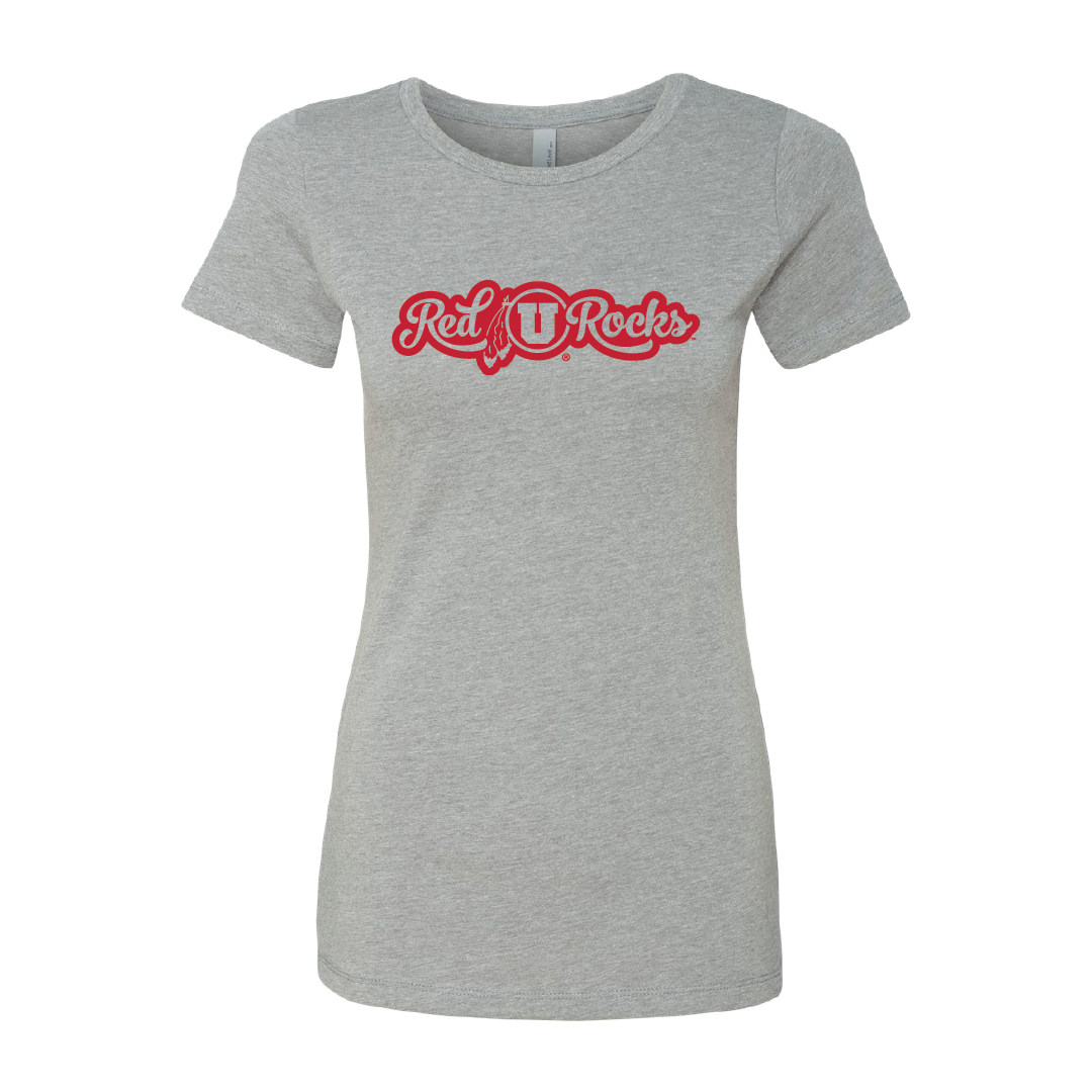 Red Rocks Script Womens T-Shirt