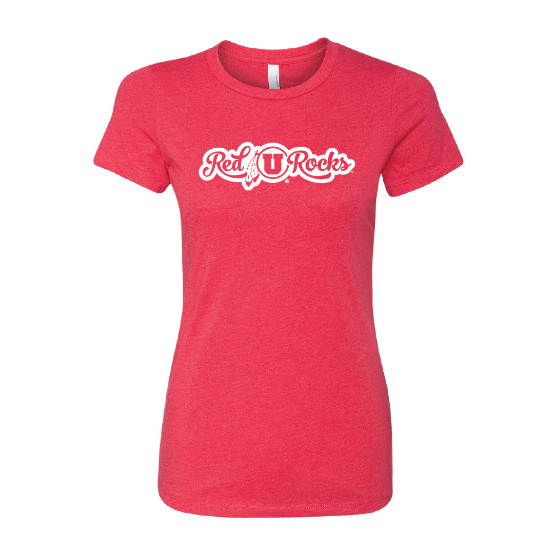 Red Rocks Script Womens T-Shirt