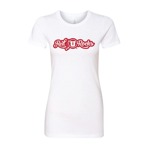 Red Rocks Script Womens T-Shirt