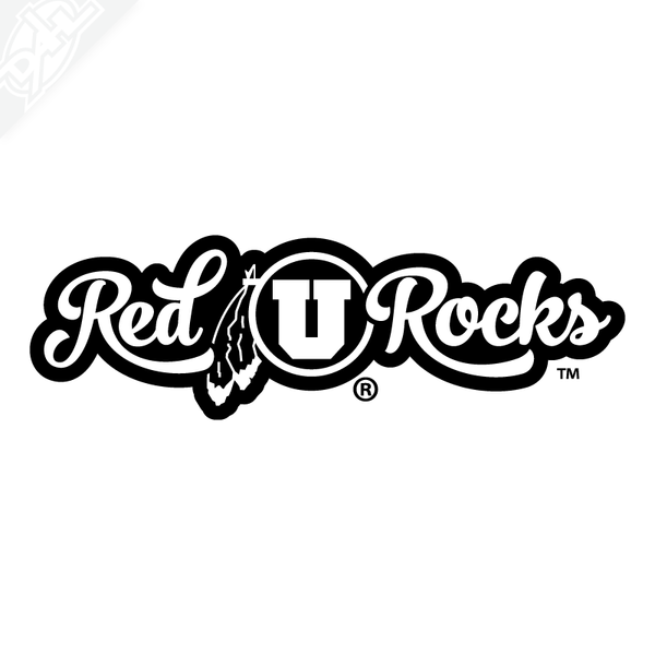 Red Rocks Script Vinyl Decal