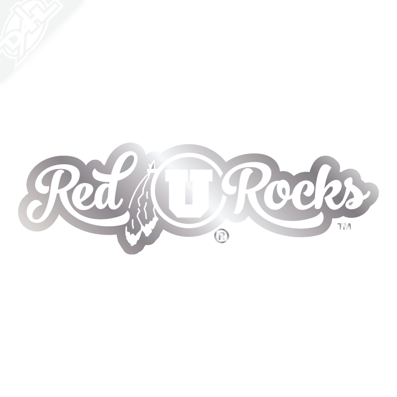 Red Rocks Script Vinyl Decal