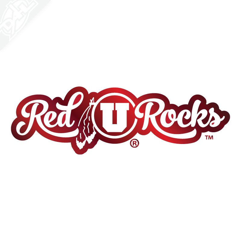 Red Rocks Script Vinyl Decal