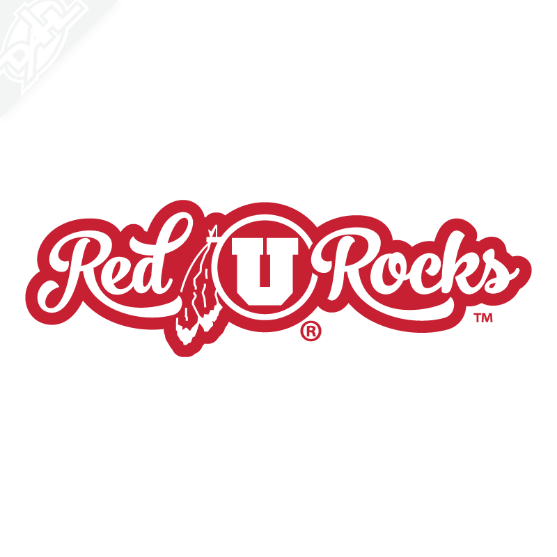 Red Rocks Script Vinyl Decal