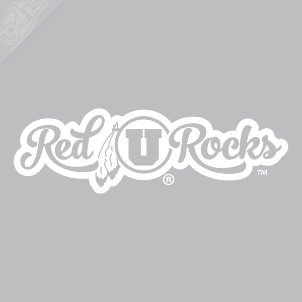 Red Rocks Script Vinyl Decal