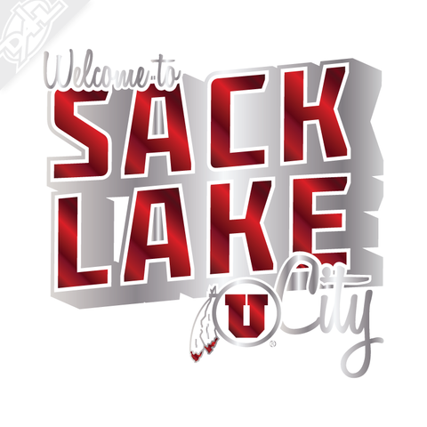 Sack Lake City 2 Color Chrome Vinyl Decal