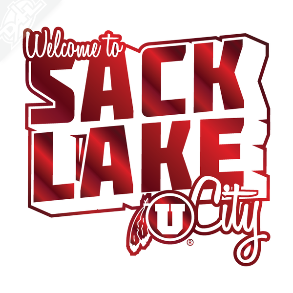 Sack Lake City Outlined Vinyl Decal