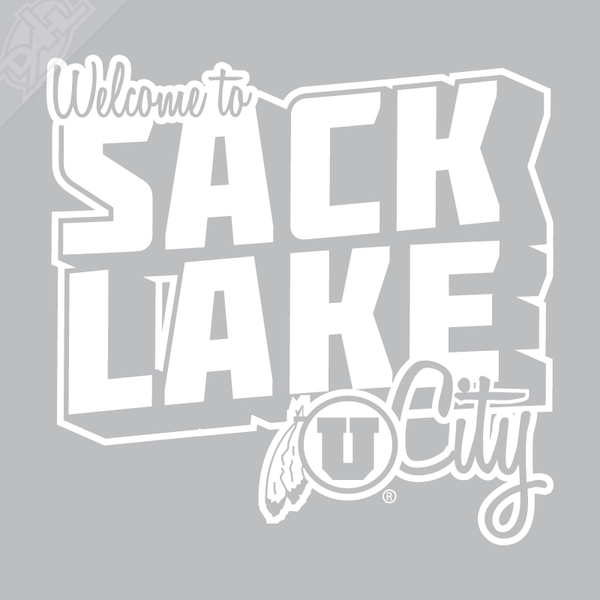 Sack Lake City Outlined Vinyl Decal