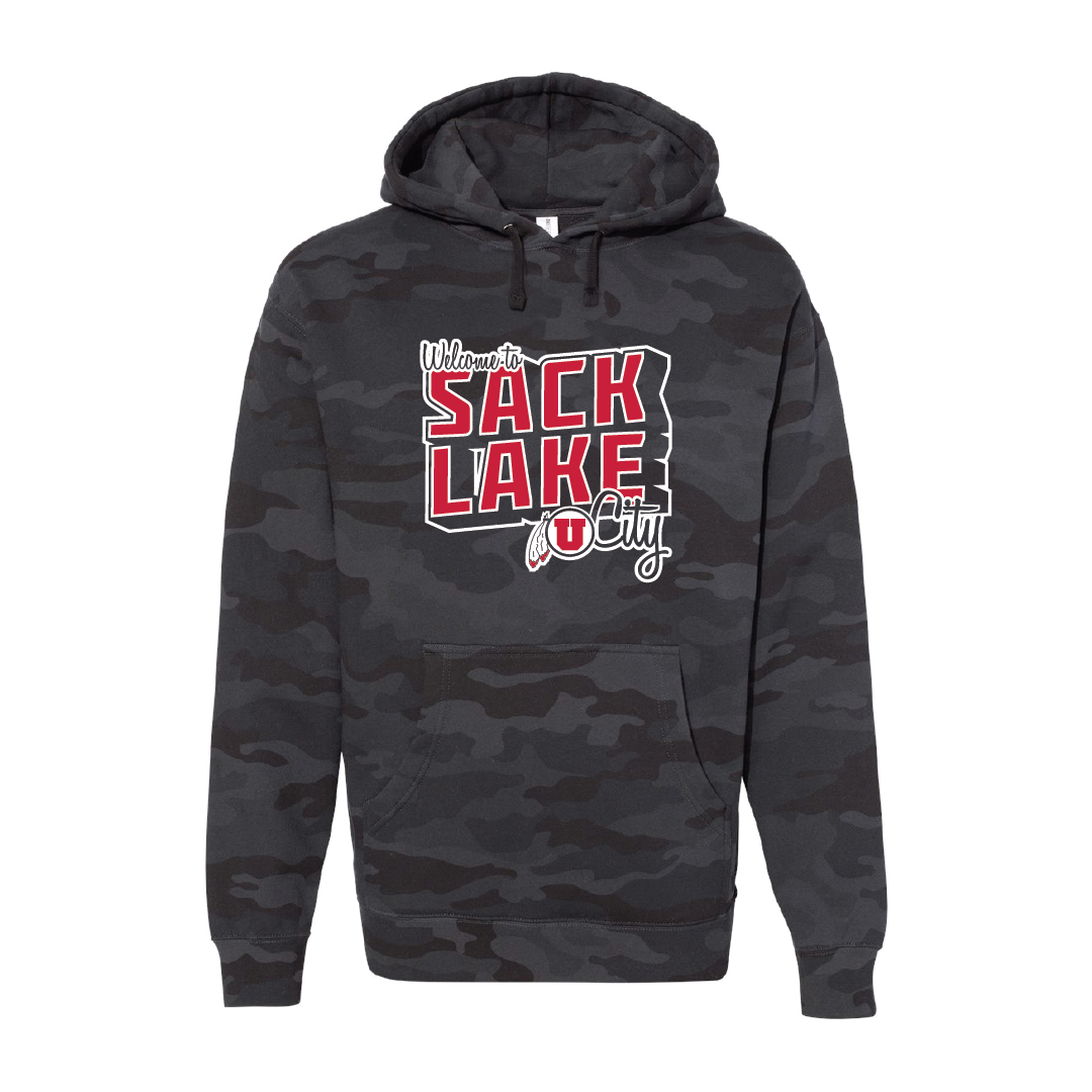 Sack Lake City  Embroidered Hoodie