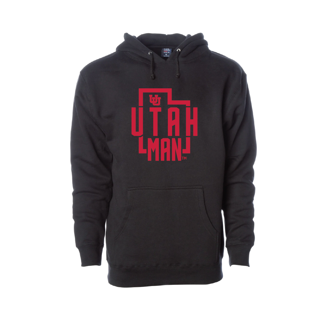 Utah Man State  Embroidered Hoodie