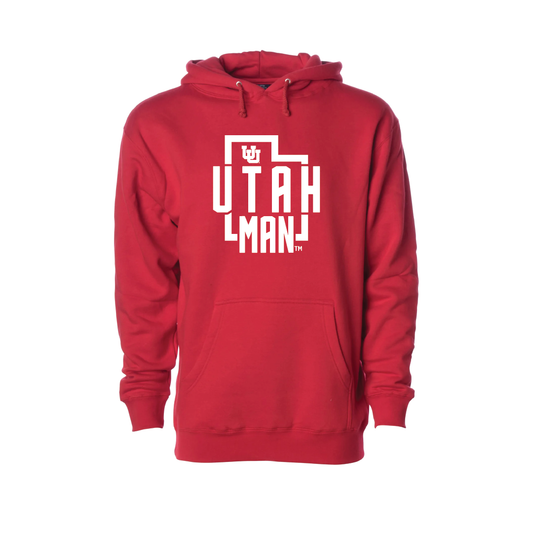 Utah Man State  Embroidered Hoodie