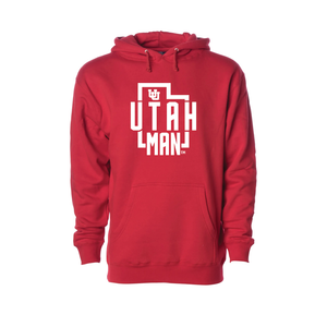 Utah Man State  Embroidered Hoodie