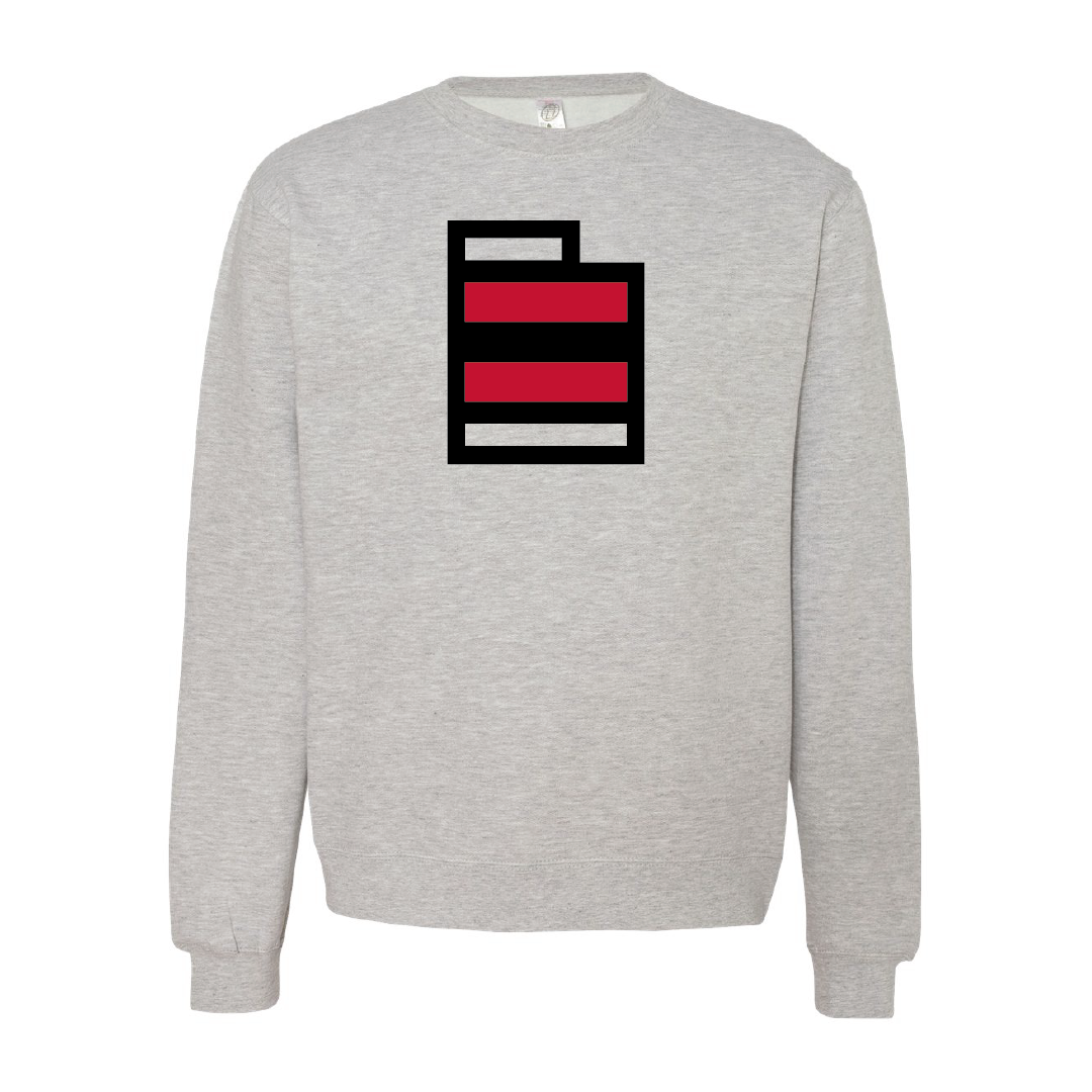 State W/Utah Stripe Embroidered Crew Neck Sweatshirt