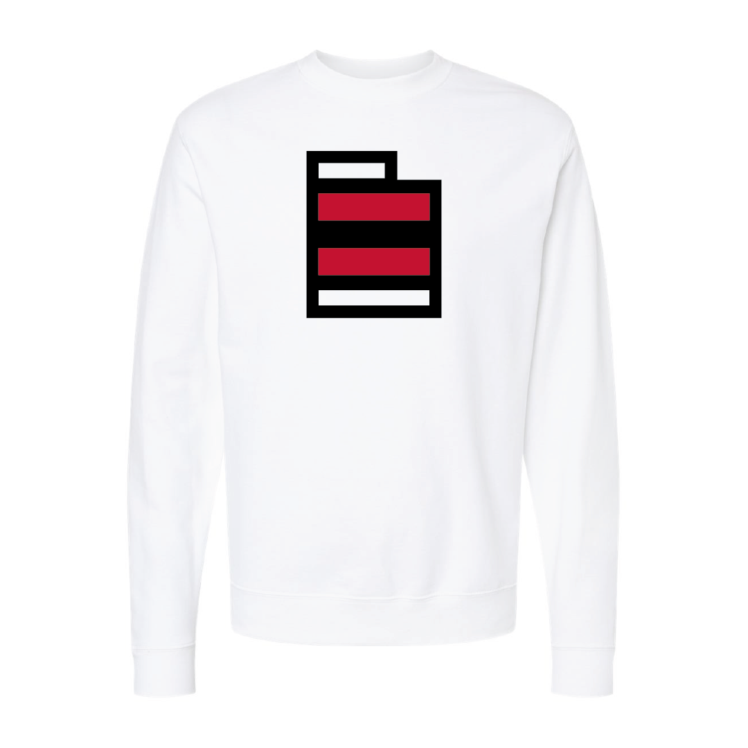 State W/Utah Stripe Embroidered Crew Neck Sweatshirt