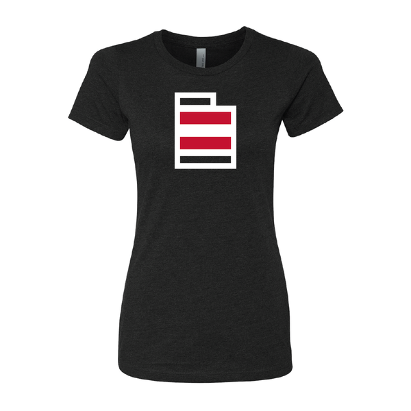 State W/Utah Stripe Womens T-Shirt