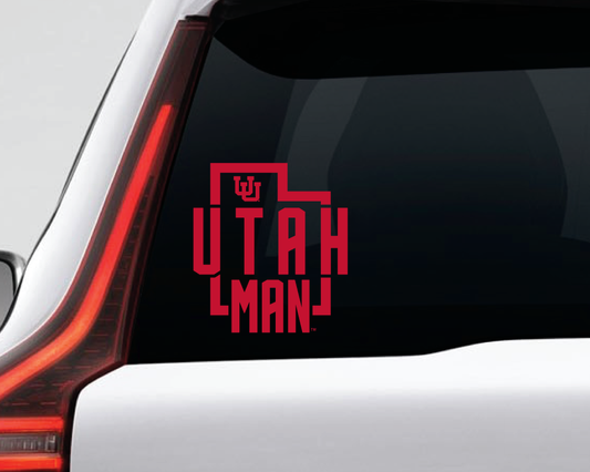 Utah Man - State Outline Vinyl Decal