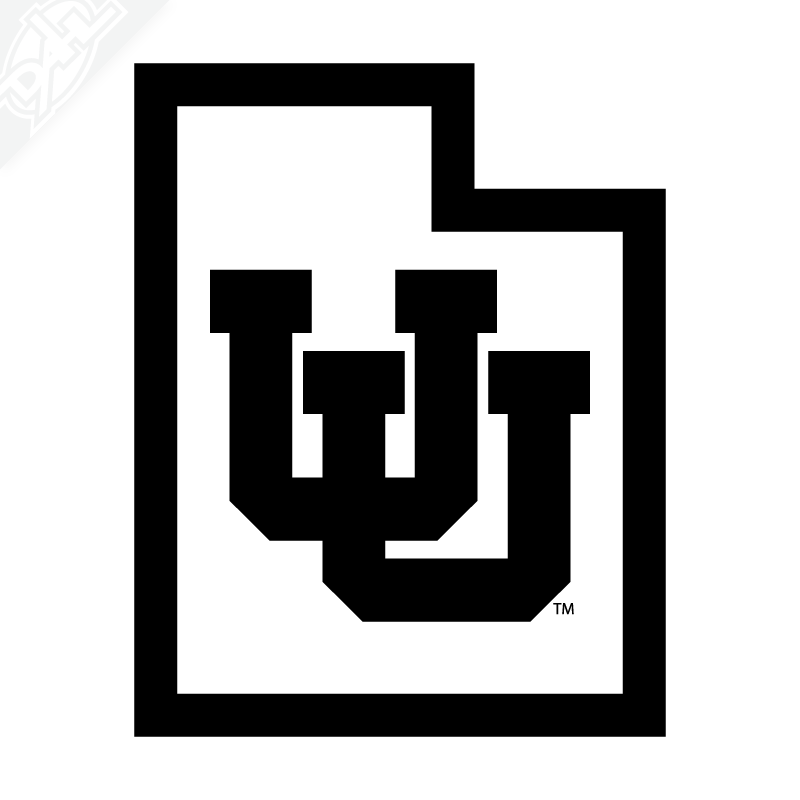 Interlocking UU State Outline - Vinyl Decal