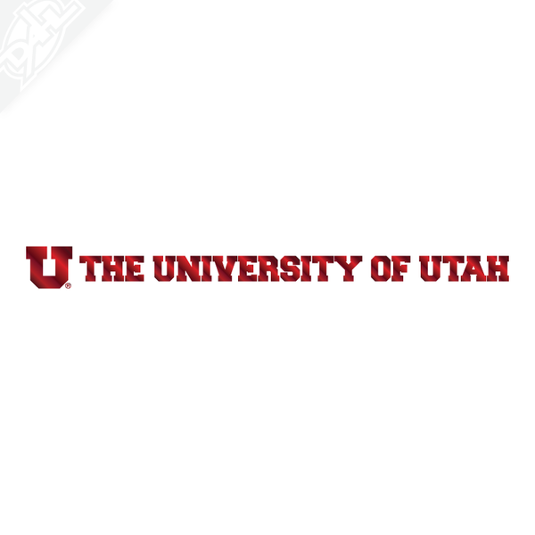 Small Circle and Feather University of Utah Vinyl Decal