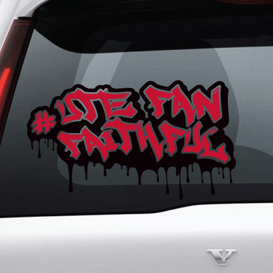 Utah Fan Faithful Graffiti 2 Color Vinyl Decal