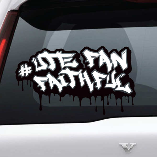 Utah Fan Faithful Graffiti 2 Color Vinyl Decal