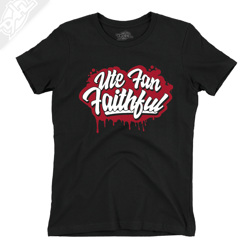 Ute Fan Faithful Script - Girls T-Shirt