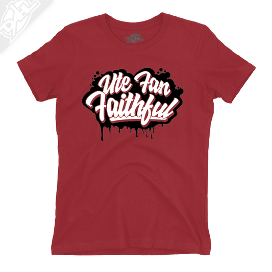 Ute Fan Faithful Script - Womens T-Shirt