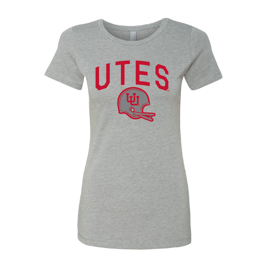 Utes Gray Throwback Womens T-Shirt