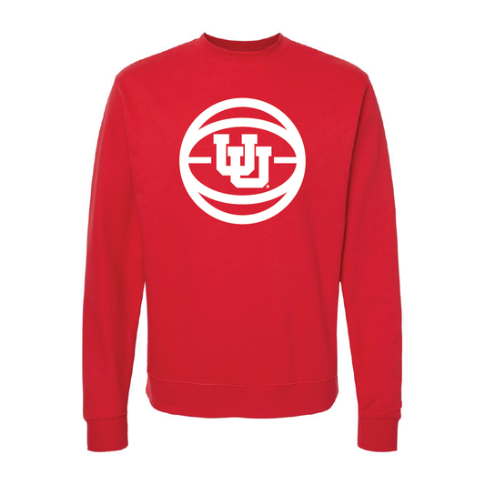 Interlocking UU Basketball Embroidered Crew Neck Sweatshirt