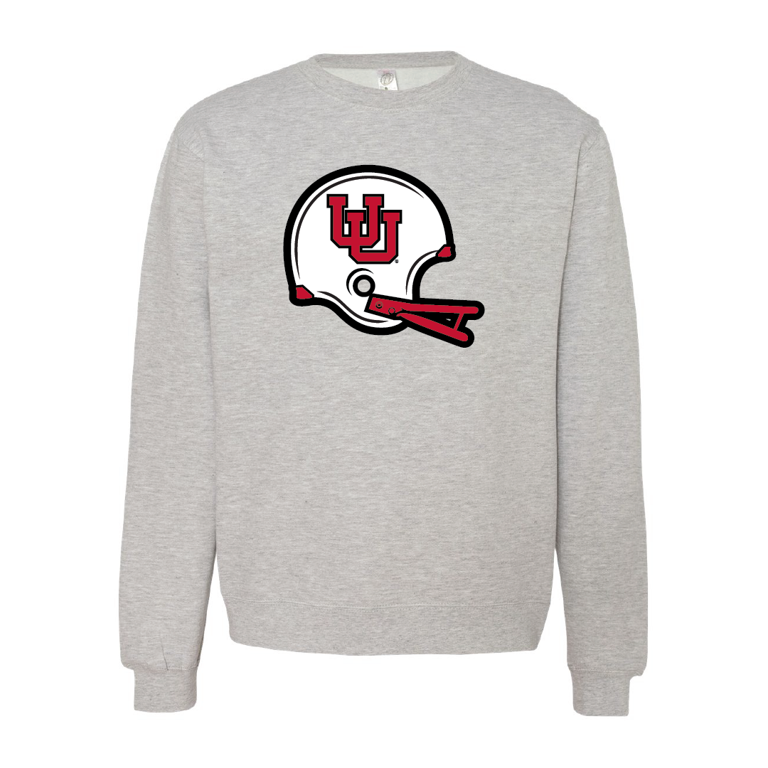 Interlocking UU Throwback Helmet Embroidered Crew Neck Sweatshirt