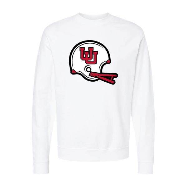 Interlocking UU Throwback Helmet Embroidered Crew Neck Sweatshirt