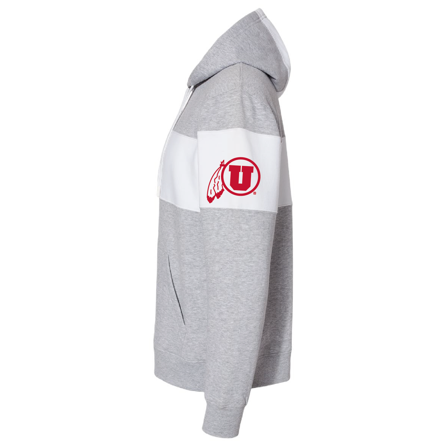 Gray Striped Men's Hoodie