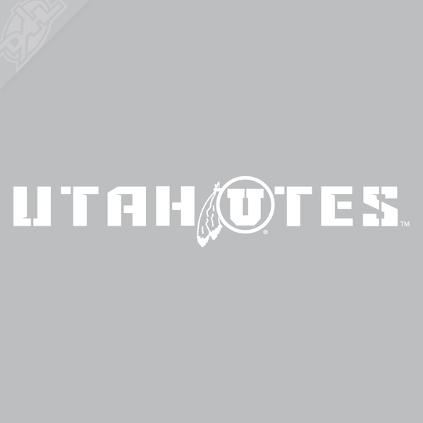 Utah Utes - Cicle and Feather Vinyl Decal