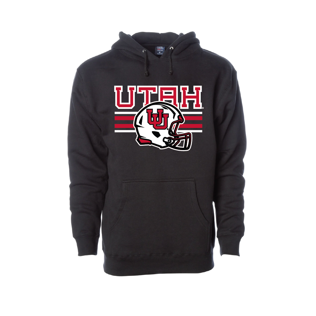 Utah W/New UU Helmet  Embroidered Hoodie