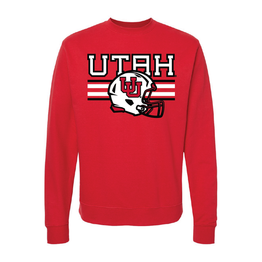 Interlocking UU Helmet Embroidered Crew Neck Sweatshirt