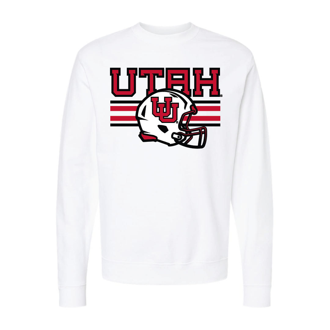 Interlocking UU Helmet Embroidered Crew Neck Sweatshirt