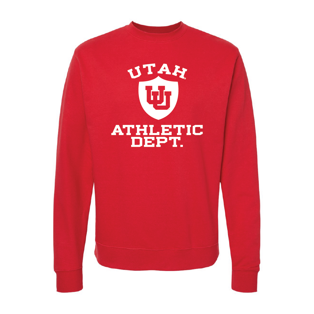 Utah Athletic Department Embroidered Crew Neck Sweatshirt