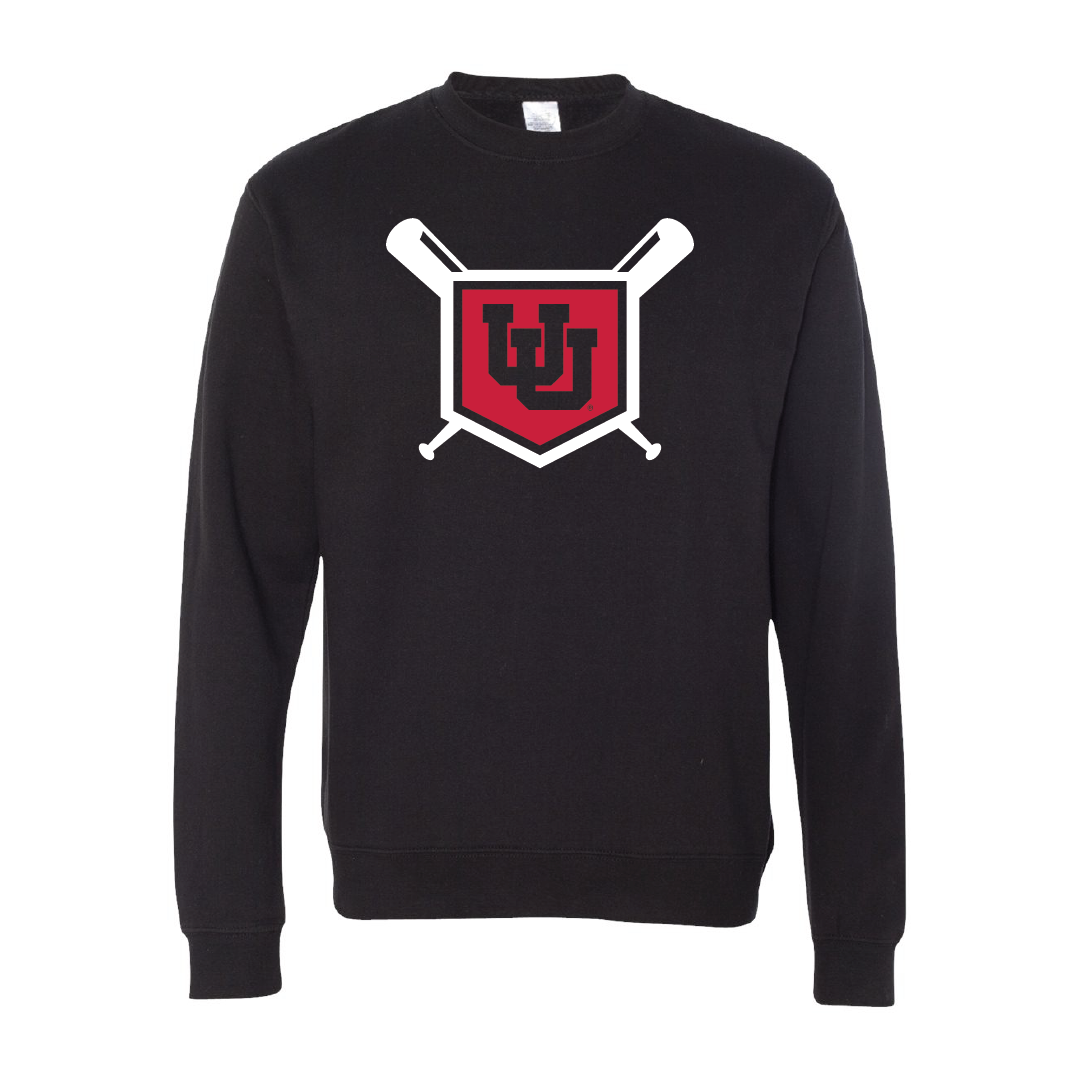 Utah Baseball Embroidered Crew Neck Sweatshirt