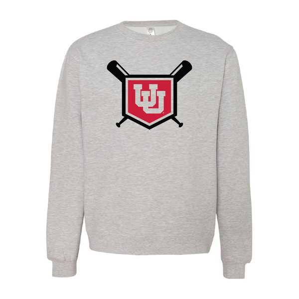 Utah Baseball Embroidered Crew Neck Sweatshirt