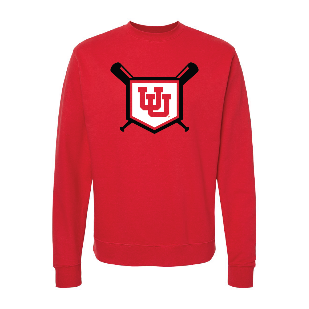 Utah Baseball Embroidered Crew Neck Sweatshirt