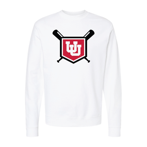 Utah Baseball Embroidered Crew Neck Sweatshirt