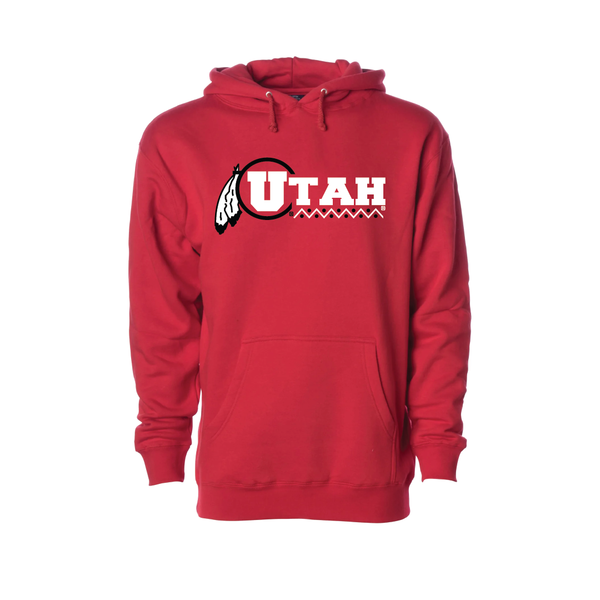 Utah Basketball - Throwback  Embroidered Hoodie