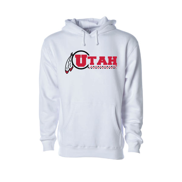 Utah Basketball - Throwback  Embroidered Hoodie