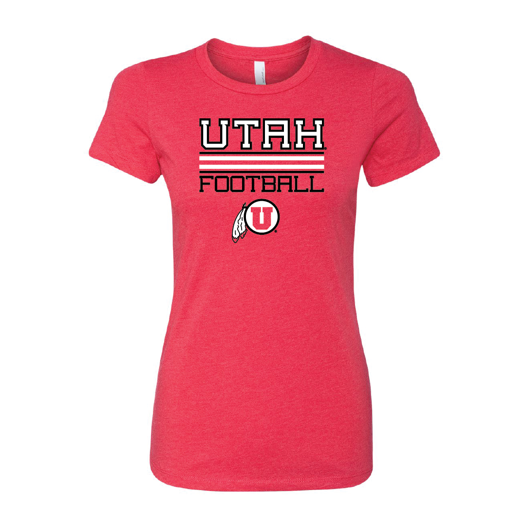 Utah Football - Circle and Feather Womens T-Shirt