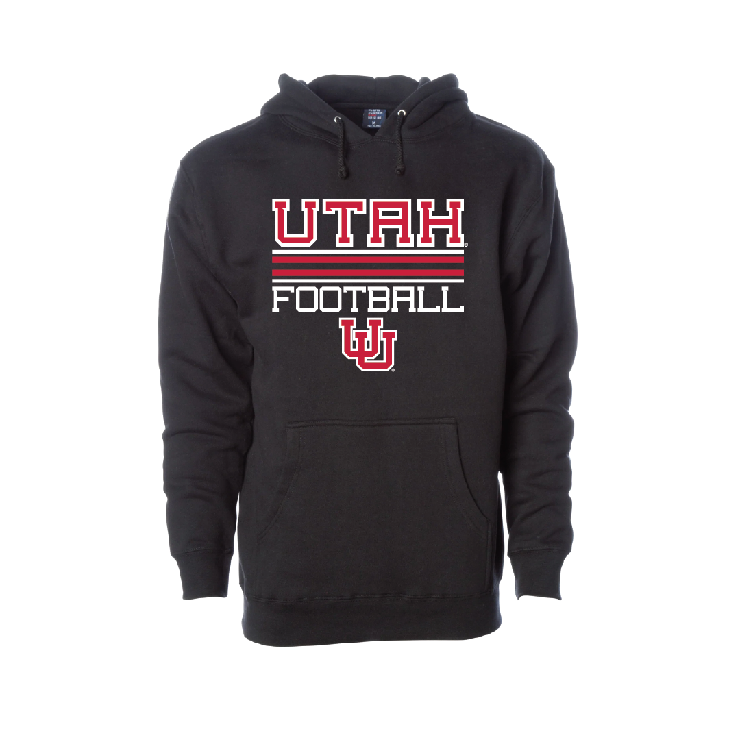 Utah Football - Interlocking UU  Embroidered Hoodie