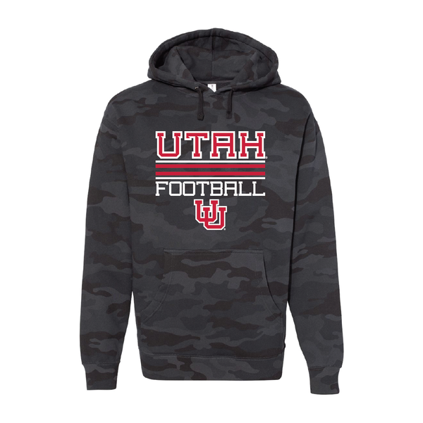 Utah Football - Interlocking UU  Embroidered Hoodie