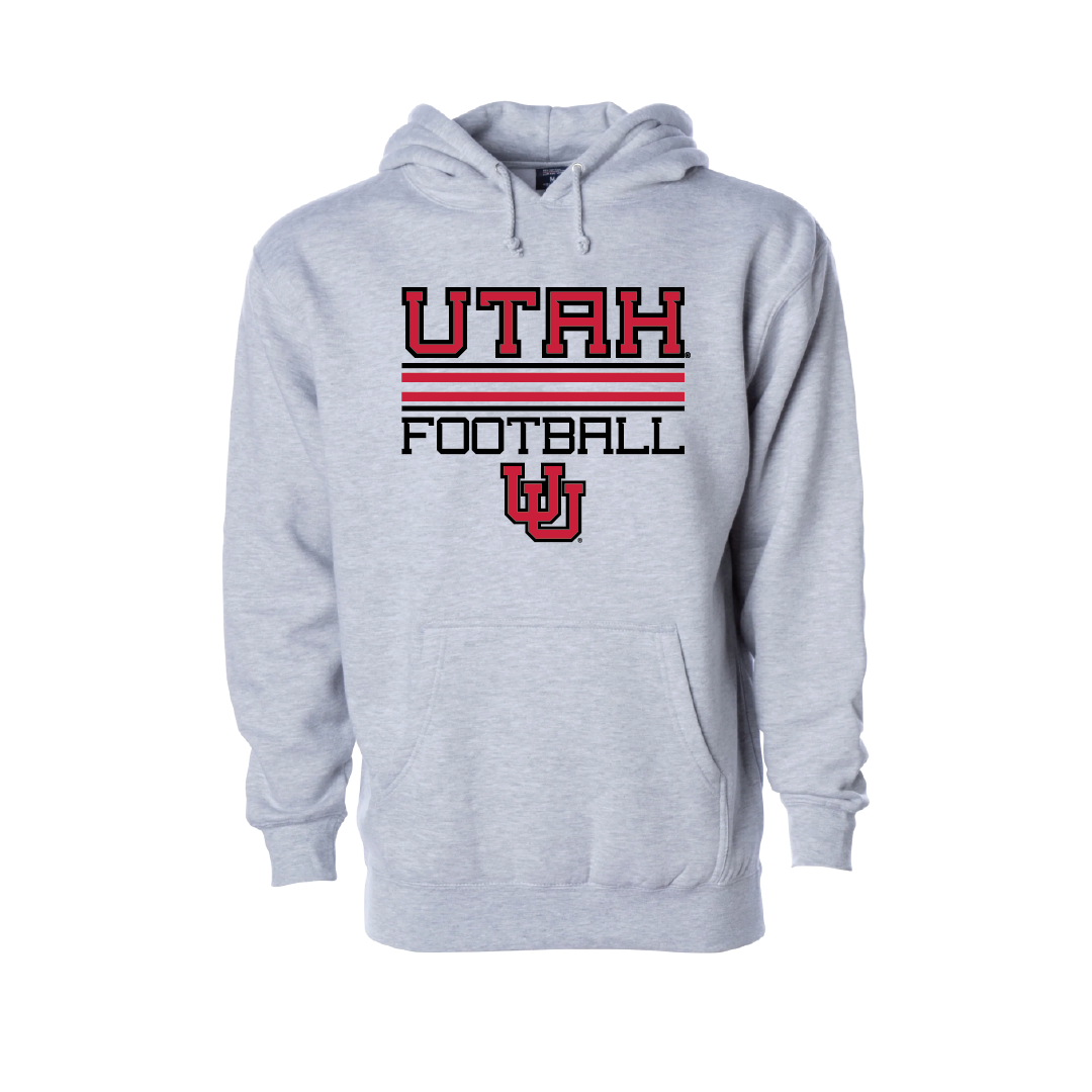 Utah Football - Interlocking UU  Embroidered Hoodie