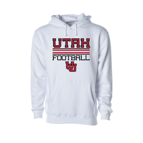 Utah Football - Interlocking UU  Embroidered Hoodie